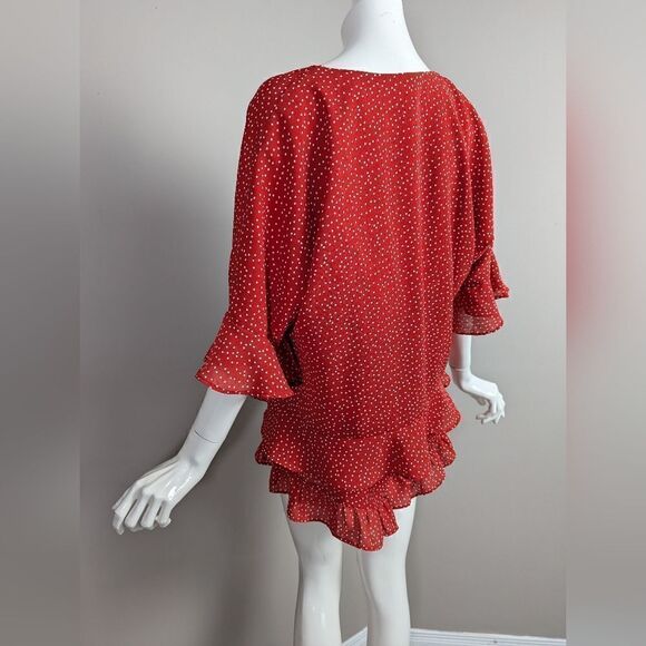 Sabo Shorts One piece Romper Playsuit Red Dotted XS - Picture 10 of 10